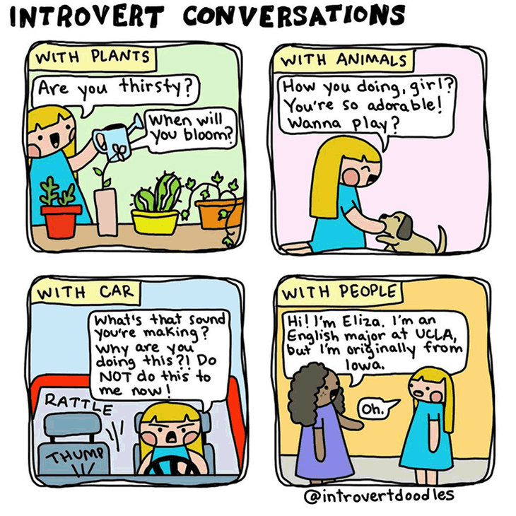introvert doodles introvert conversations