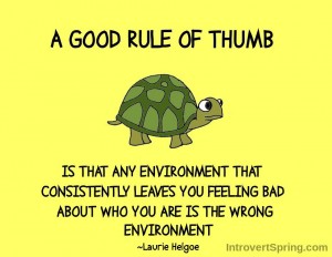 Laurie Helgoe quote a good rule of thumb
