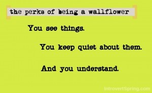the perks of being a wallflower quote introvert