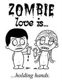 Zombie love is holding hands