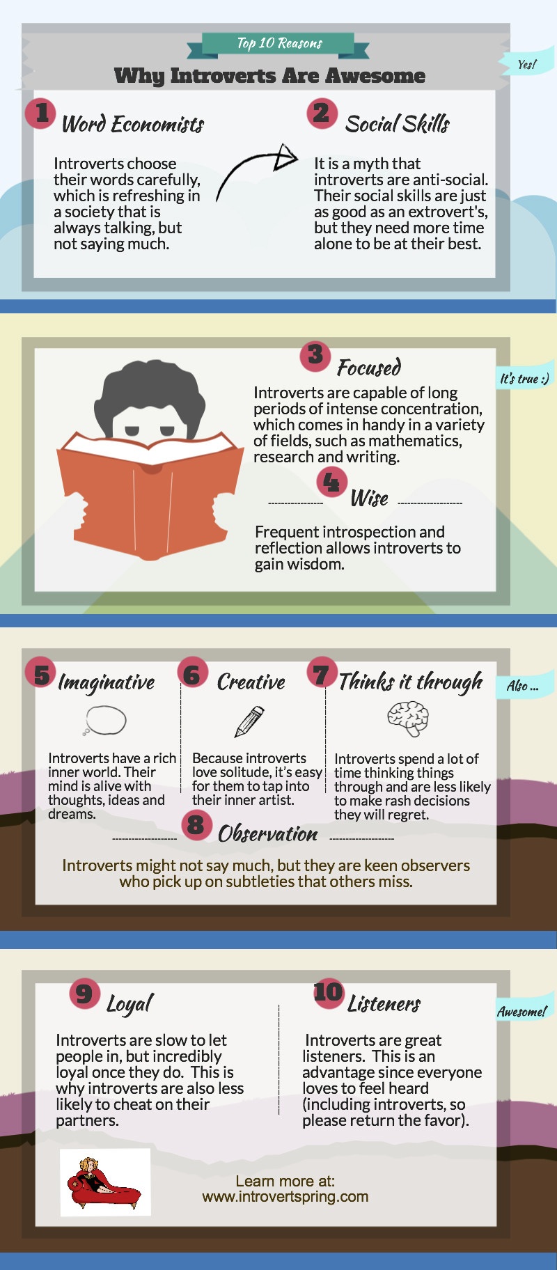 Top 10 Reasons Why Introverts Are Awesome Infographic