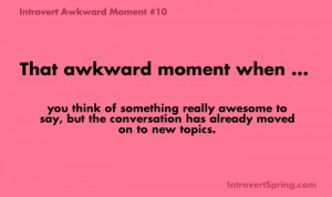 introvert awkward moment