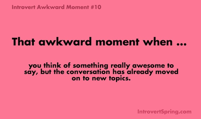 introvert awkward moment