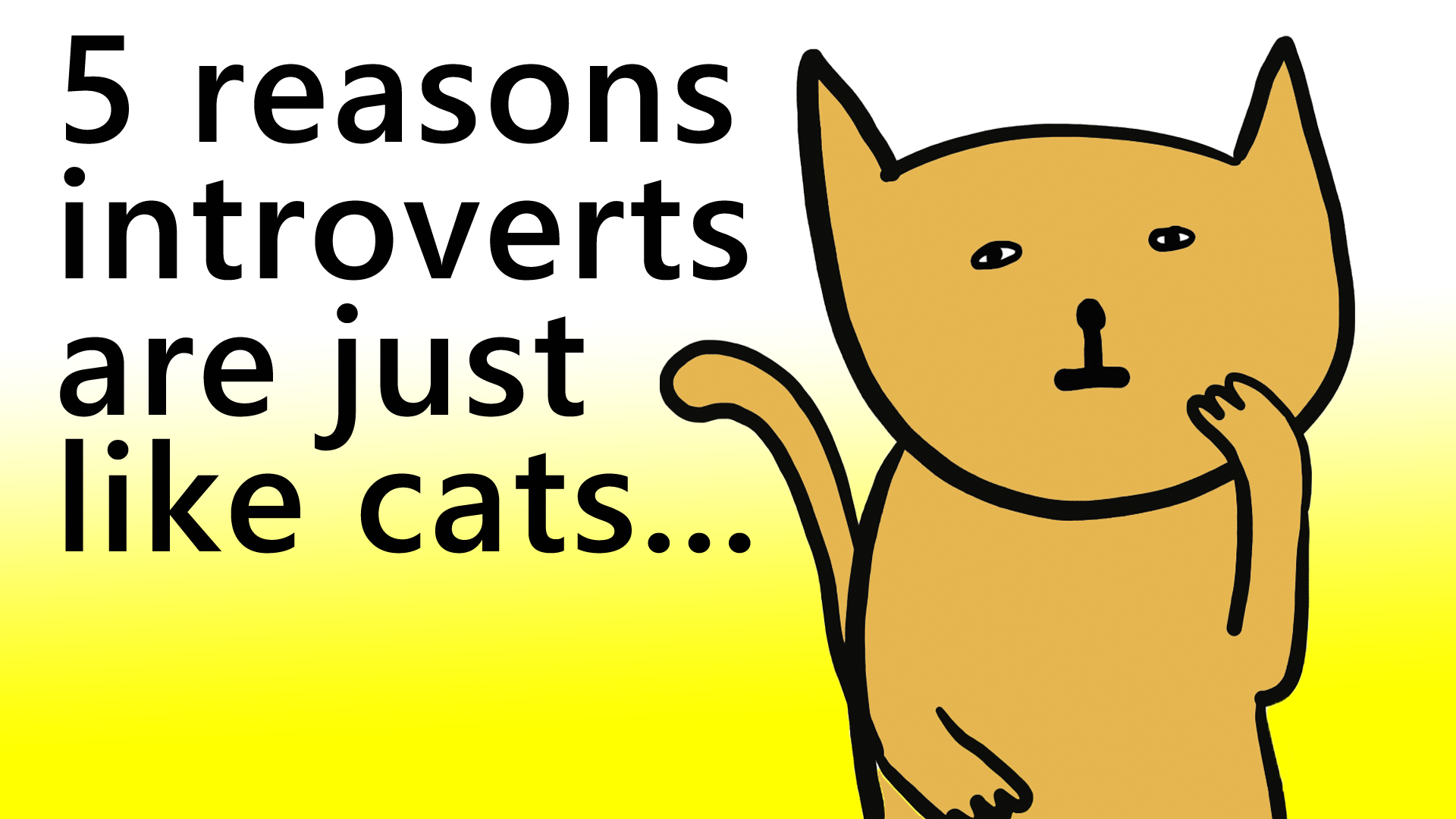 New Introvert Video – Introverts: 5 Reasons We’re Just Like Cats