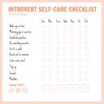 Introvert Self-Care Checklist